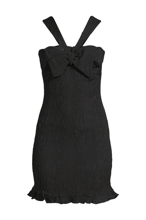 BOW DETAIL MINI DRESS BLACK 1