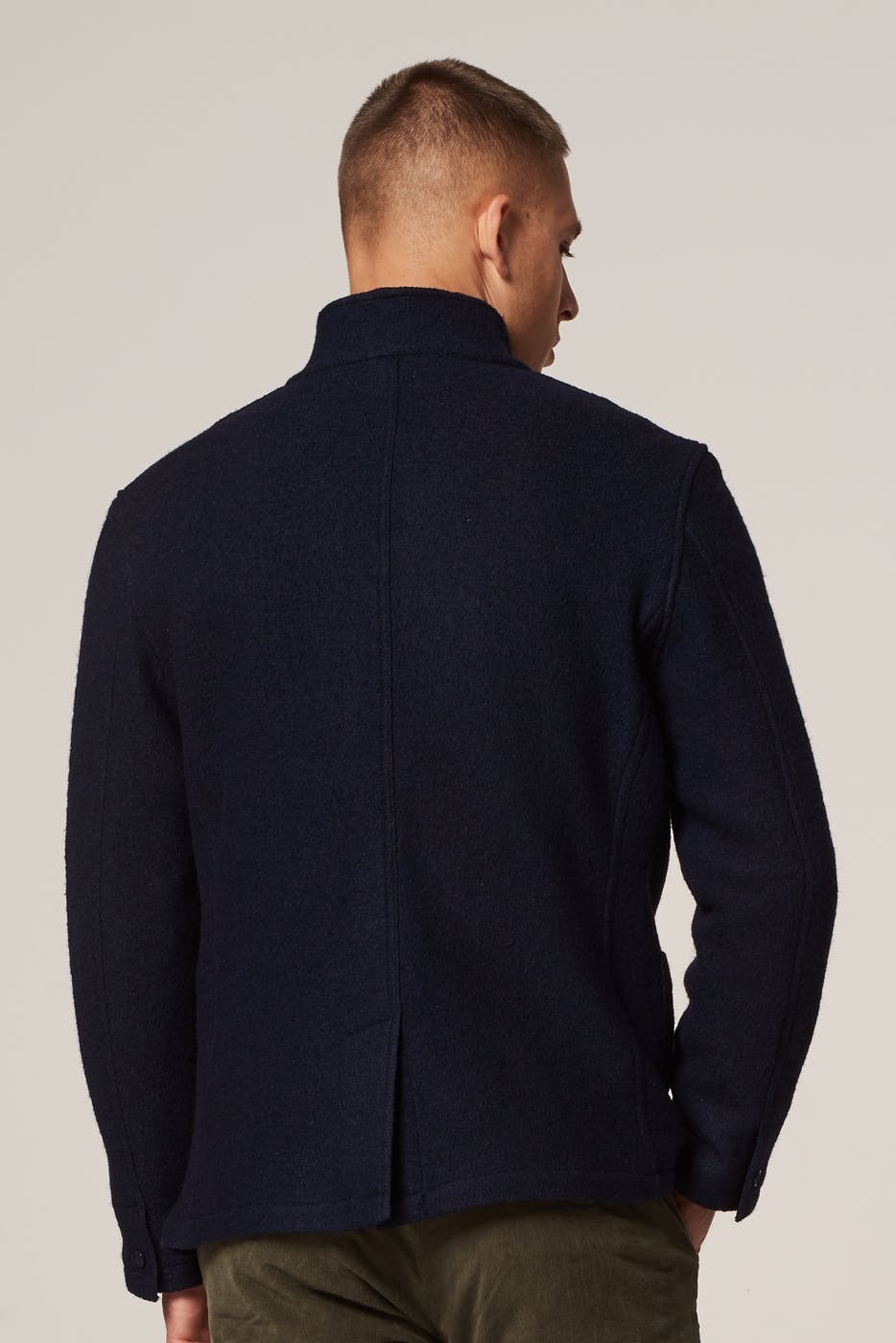 BLAZER BOILED WOOL DK. NAVY 3