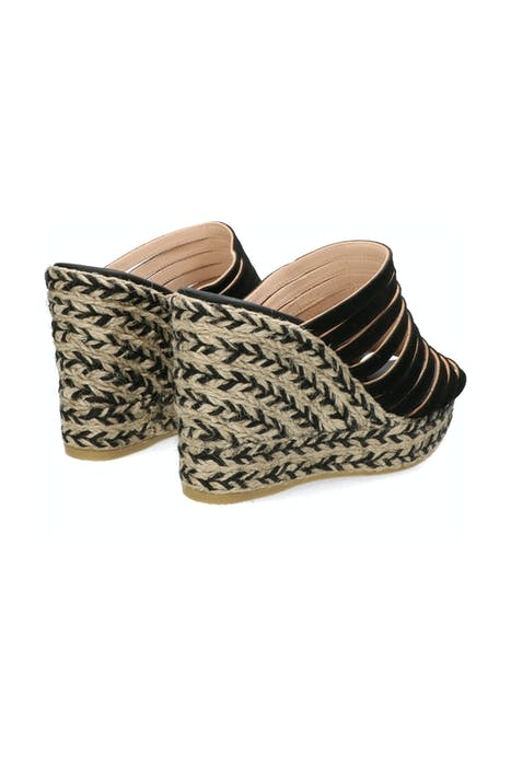 ESPADRILLE SLIPPER 8 CM LUXURY SUEDE BLACK 3