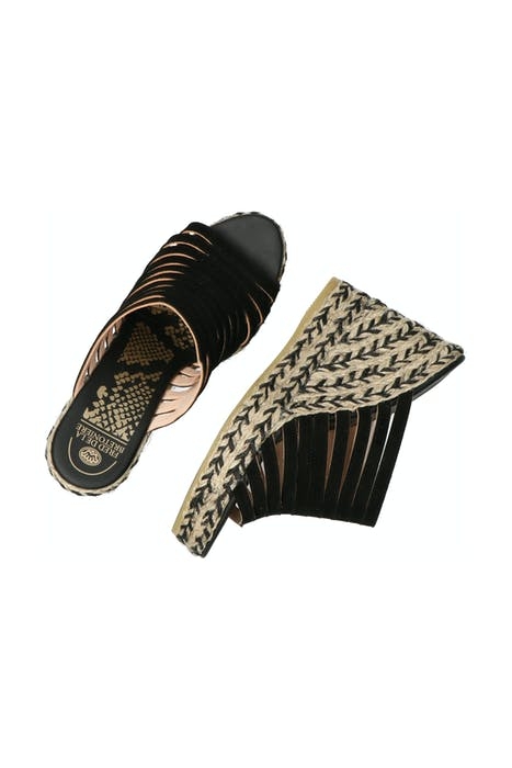ESPADRILLE SLIPPER 8 CM LUXURY SUEDE BLACK 4