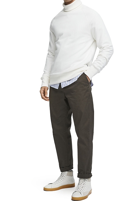 FAVE- CLASSIC TWILL CHINO IN ORGANIC QUALITY ARMY 5