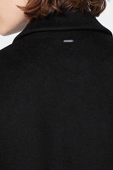 BLACK WOOL-BLEND CLOTH LONG COAT BLACK 4