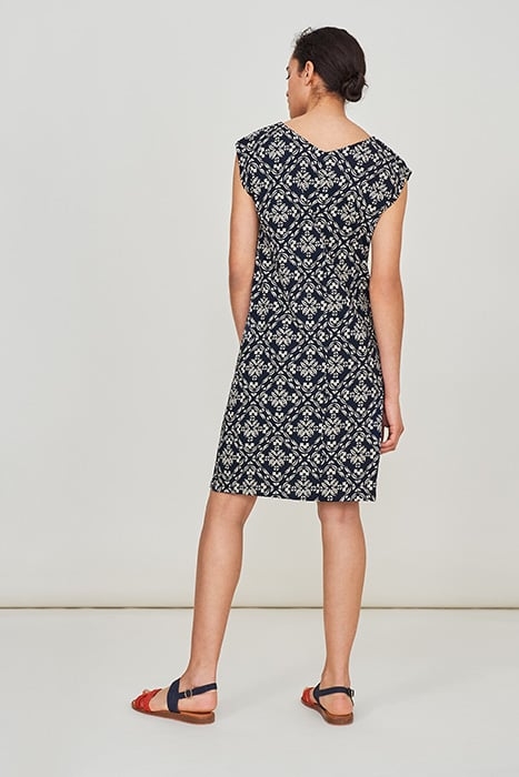 ADRIANNA FAIRTRADE DRESS NAVY MULTI 4