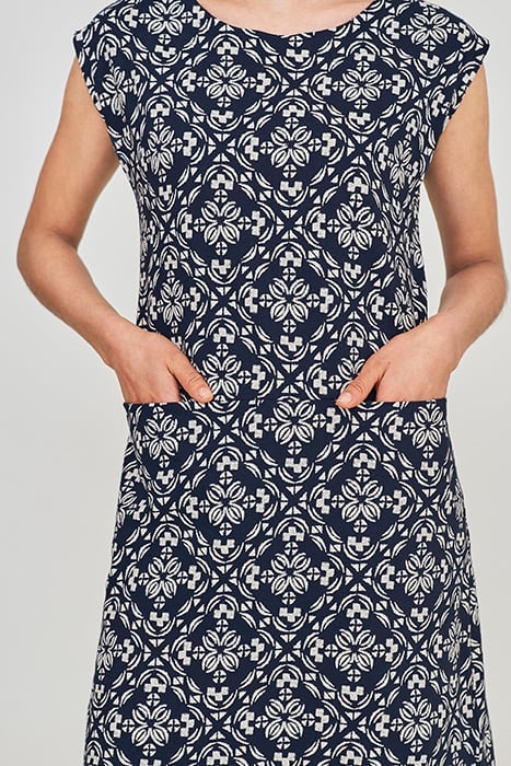 ADRIANNA FAIRTRADE DRESS NAVY MULTI 5