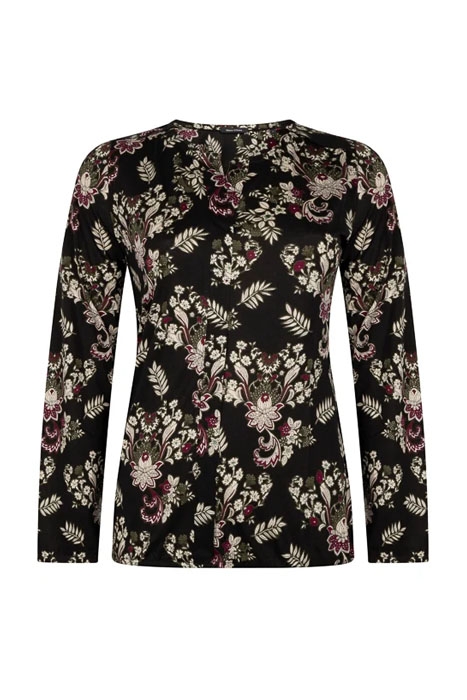 BLOUSE-STYLE SHIRT IN MODAL-COTTON JERSEY MULTICOLOR 1