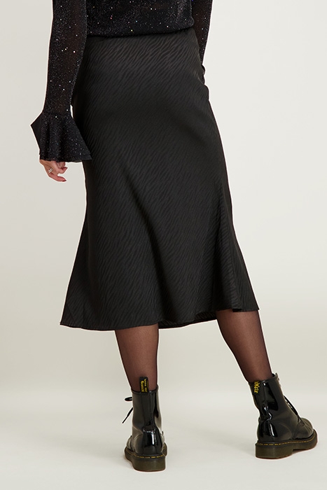 Black midi skirt zebra structure 3