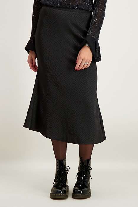 Black midi skirt zebra structure 2