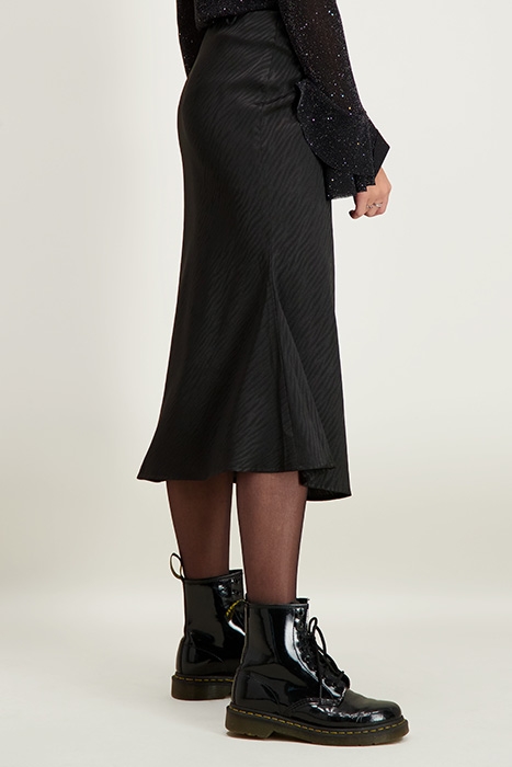 Black midi skirt zebra structure 4