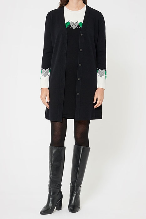 CARDIGAN BLACK / EMERALD 2