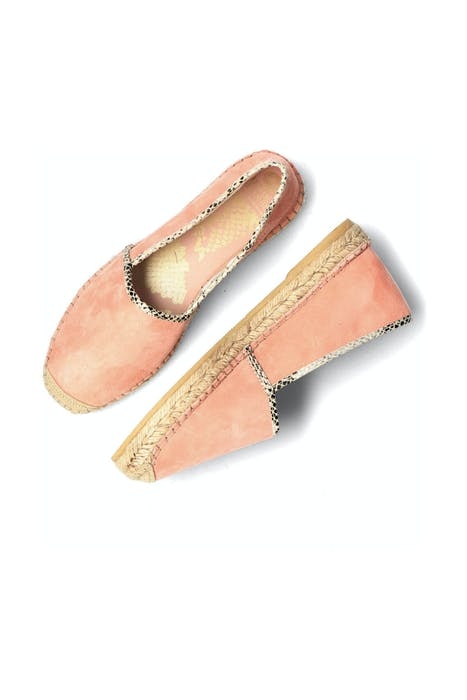 FRS0648 ESPADRILLE LOAFER LUXURY SUEDE SOFT ROSE 3