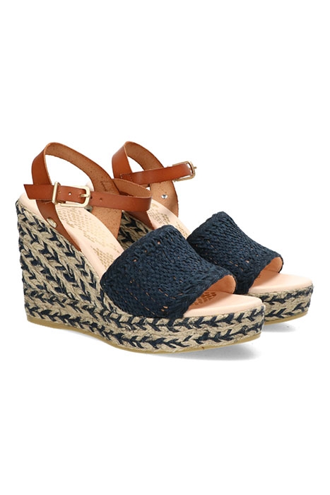 FRS0642 ESPADRILLE SANDALET 6 CM WOVEN STRAP BLUE 2