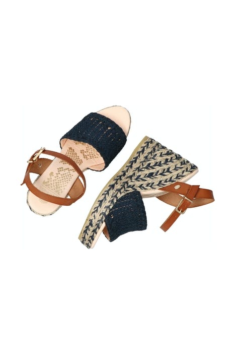 FRS0642 ESPADRILLE SANDALET 6 CM WOVEN STRAP BLUE 4