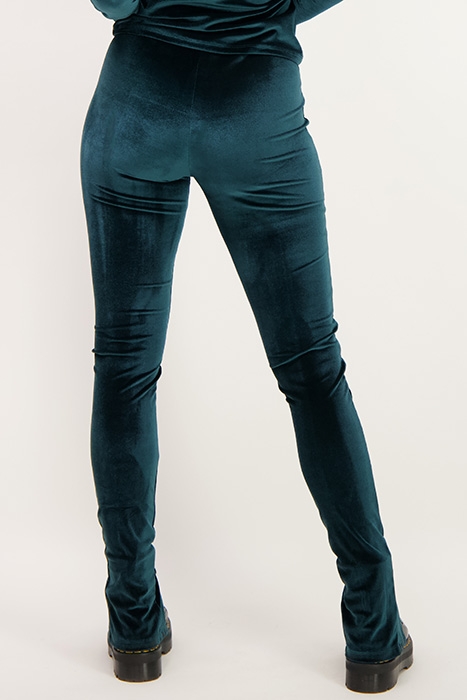 GROENE VELVET LEGGING MET SPLIT GREEN GREEN 6