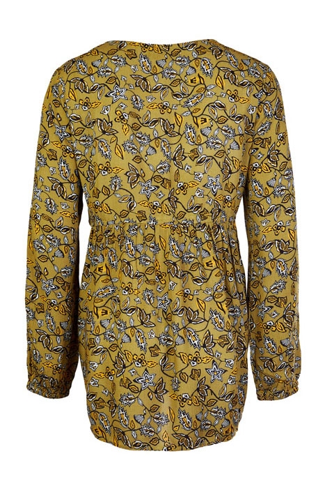 BLOUSE NURSING LS AOP KHAKI GREEN 3