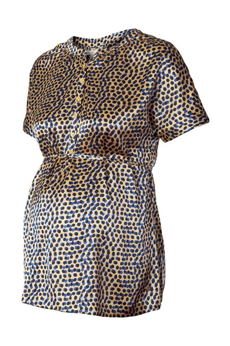 BLOUSE SS AOP SAND 2