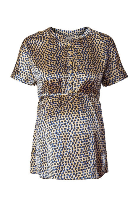 BLOUSE SS AOP SAND 1