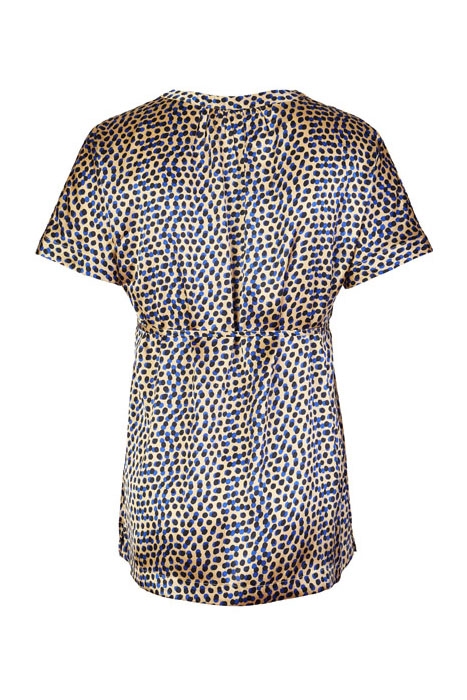 BLOUSE SS AOP SAND 3