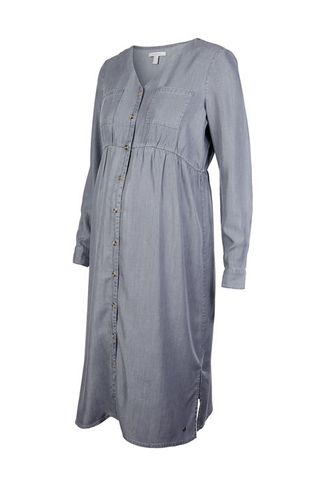 DRESS WVN LS GREY DENIM 2