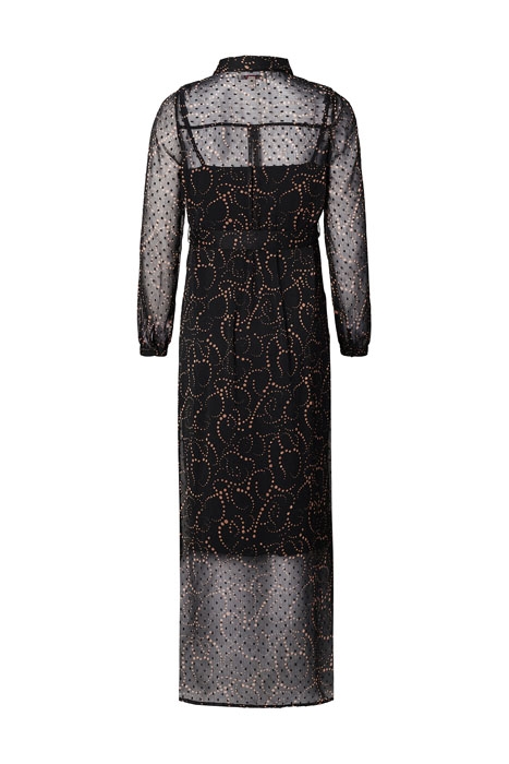 DRESS WVN NURSING LS AOP GUNMETAL 3