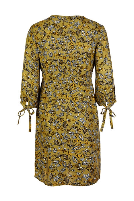 DRESS WVN NURS 3/4 SL AOP KHAKI GREEN 3