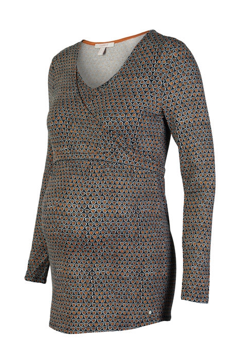 T-SHIRT NURSING LS AOP GUNMETAL 2