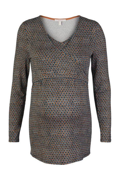 T-SHIRT NURSING LS AOP GUNMETAL 1