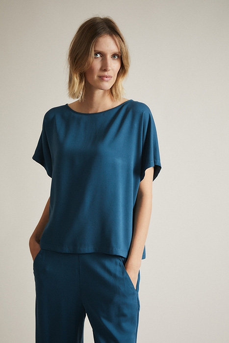 SATIN SHIRT PETROL 2