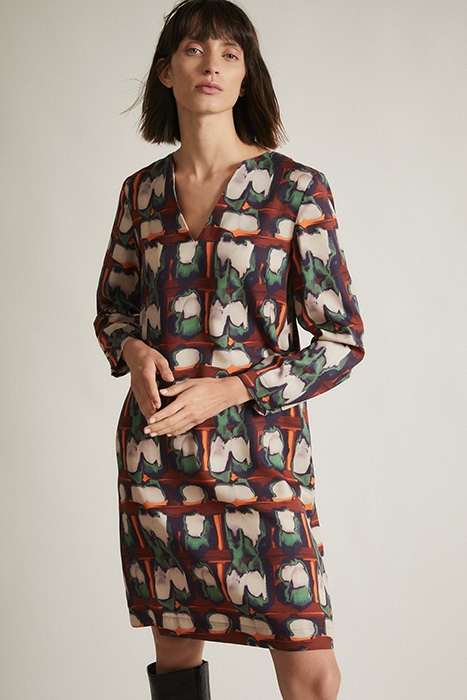 KLEID PRINT AQUARELL / ORANGE 1