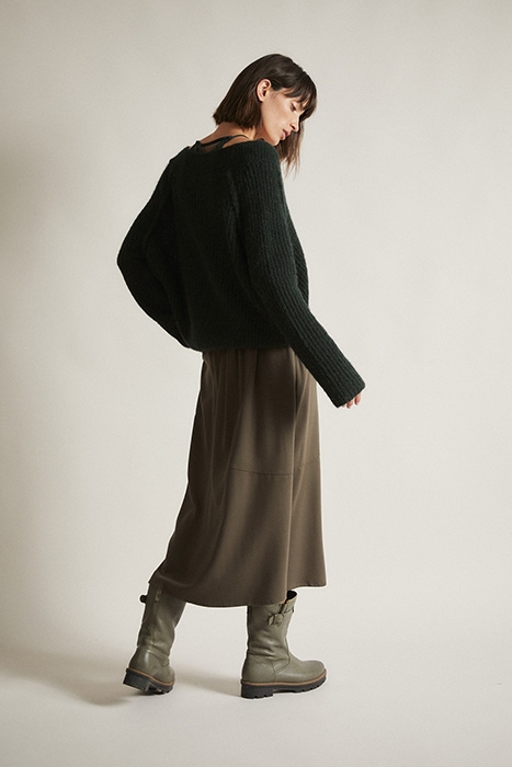 SATIN ROCK MIT VOLANT IVY GREEN 2