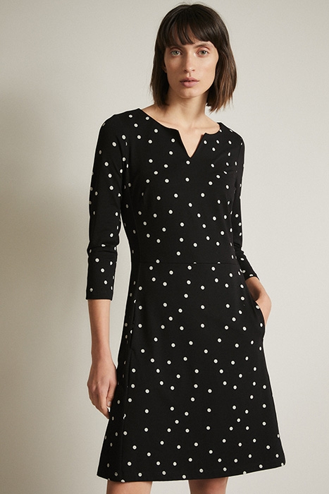 ETUIKLEID PRETTY DOTS BLACK / OFFWHITE 1