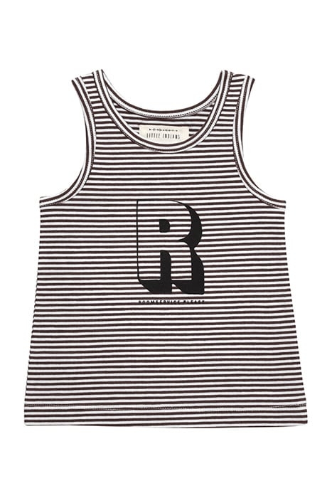 TANKTOP ROOMSERVICE BROWN/WHITE 1
