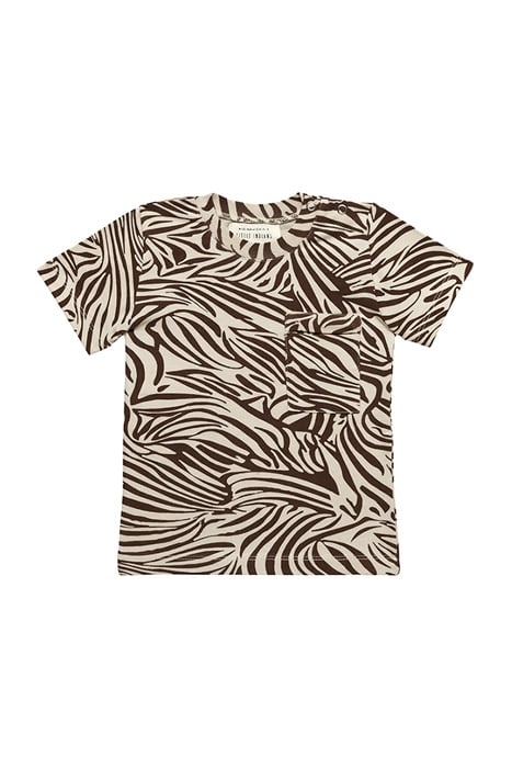 BOXY TSHIRT ZEBRA BROWN/ECRU 1