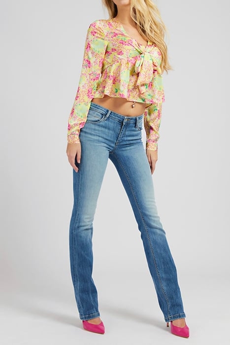 NEW LS GWEN TOP CHARCOAL FLORA YELLO CHARCOAL FLORA YELLO 3