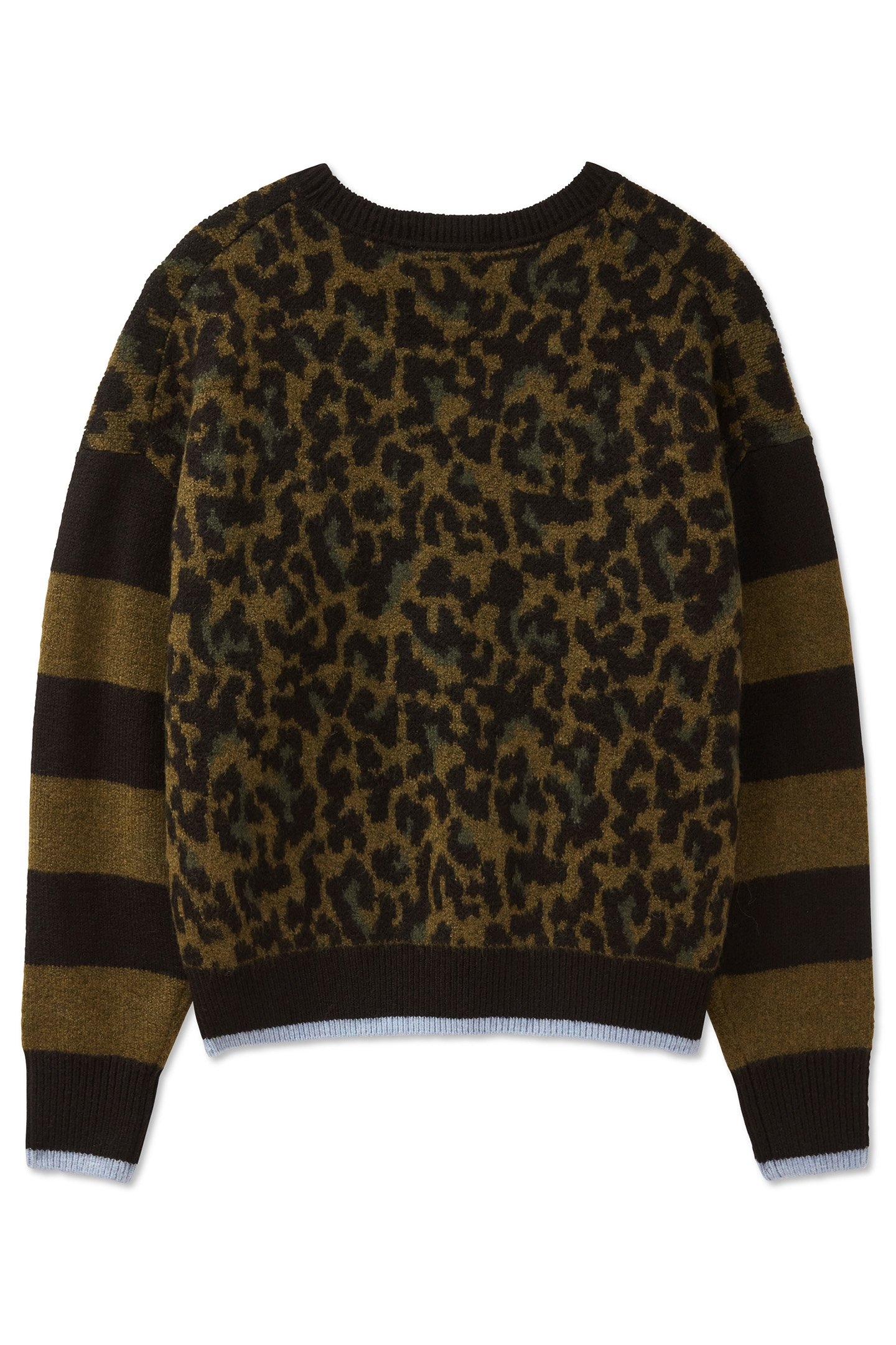 PULLOVER SWEATER MILITARY OLIVE/BLACK NIGHT/CHEETAH STRIPE 5