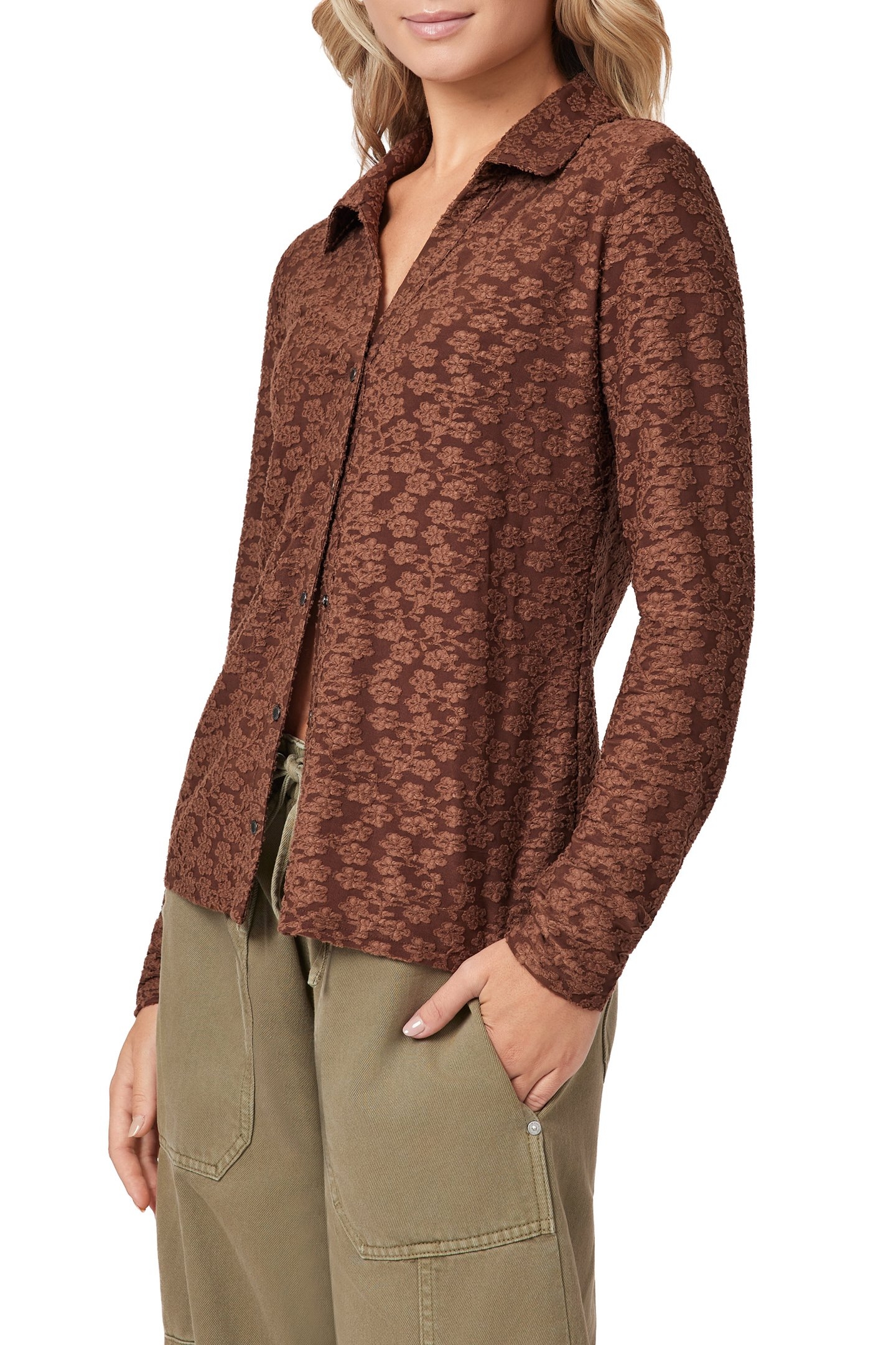 SNAP FRONT CARDIGAN FONDUE FUDGE 4