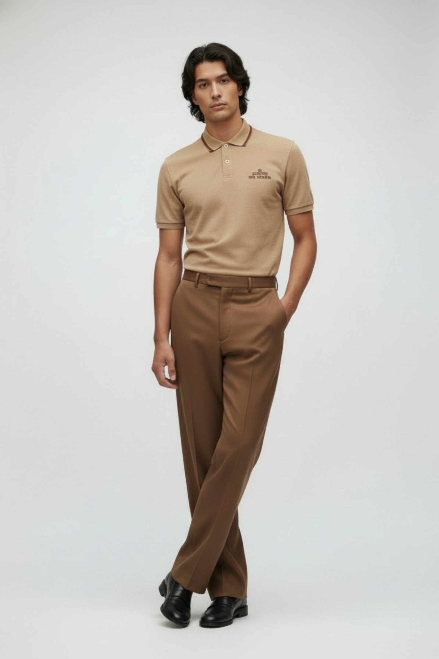 PIQUE SS POLO TAUPE 1