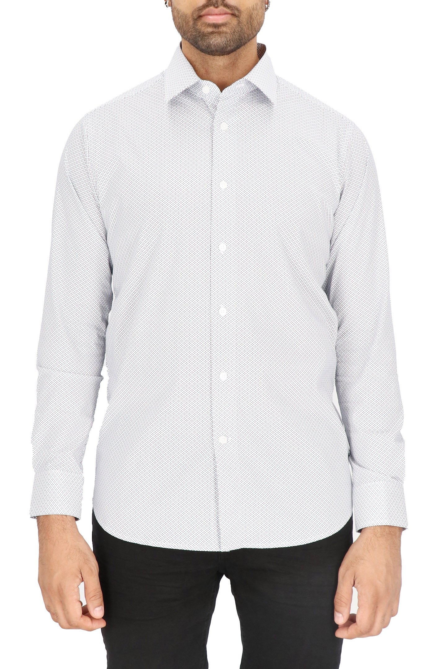 DRESS SHIRT WHITE/GREEN 1