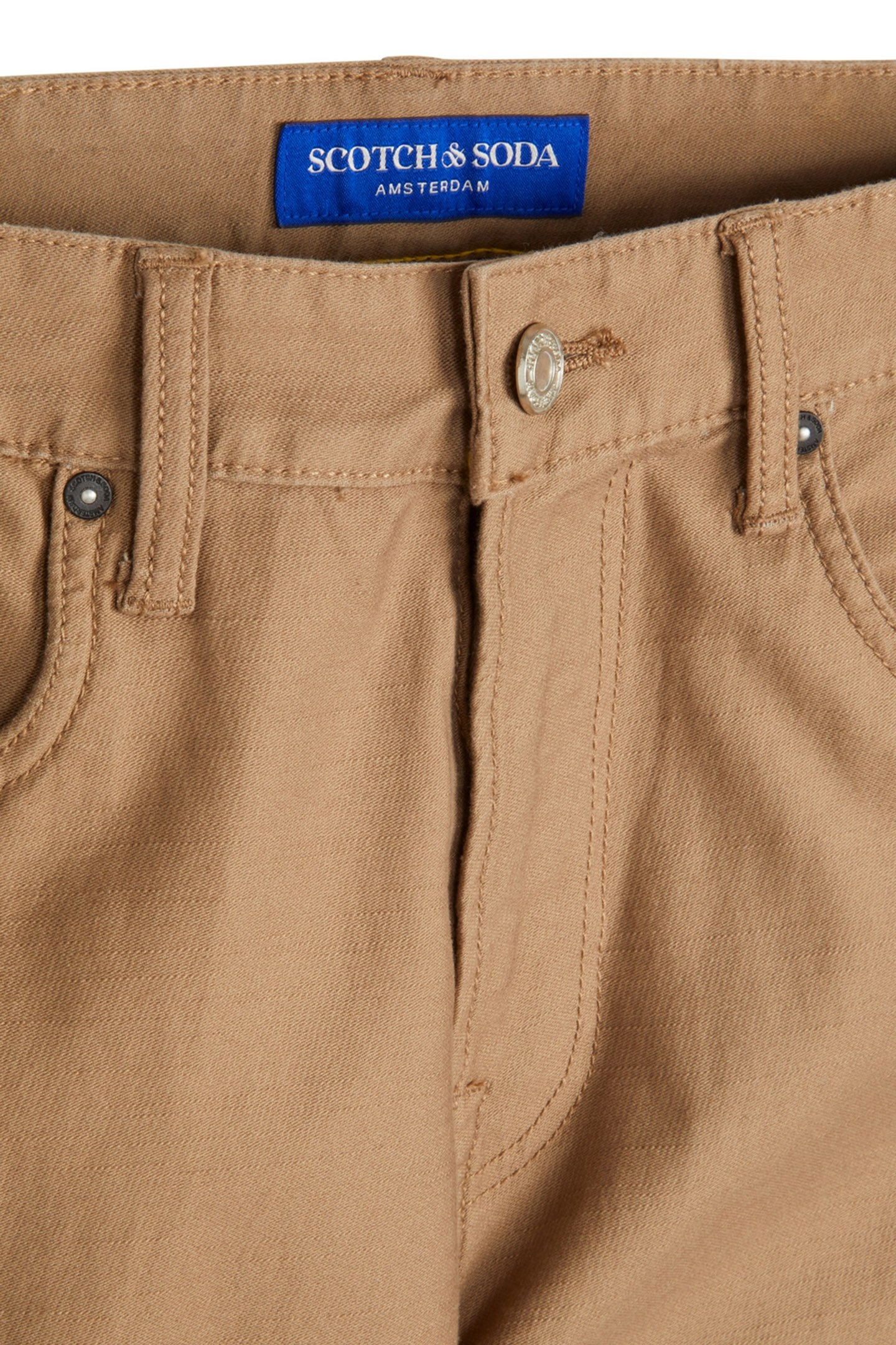 DOBBY COLOR STRAIGHT FIT MEDIUM BROWN 3