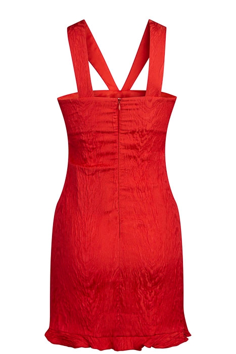 BOW DETAIL MINI DRESS RED 6