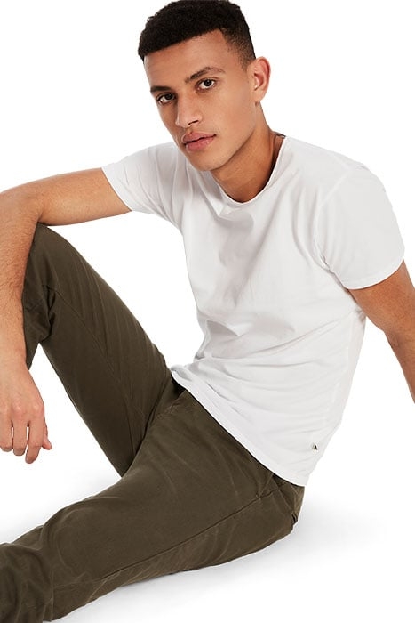 124891-NOS - COTTON/LYCRA CREWNECK TEE WHITE 4