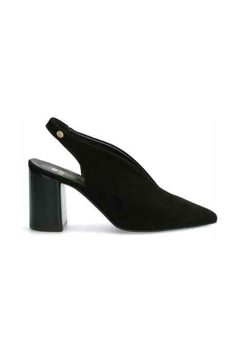 SLINGBACK SHOE 8,5 CM SUEDE BLACK 1