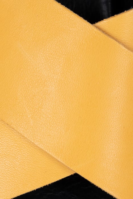 SLIPPER WITH COVERED WEDGE SOFT NAPPA LEATHER YELLOW 4