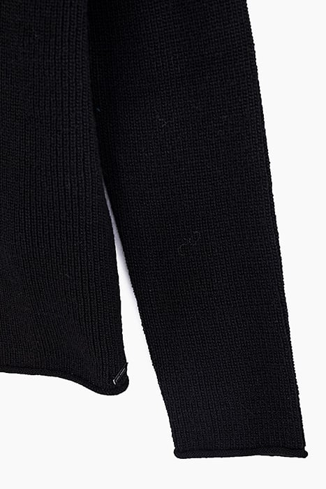 BLACK HAIRY DECORATIVE REVERSIBLE CARDIGAN BLACK 3