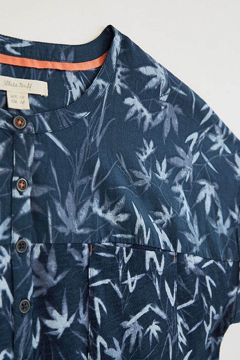 SUMMER JERSEY WOVEN MIX SHIRT NAVY MULTI 6