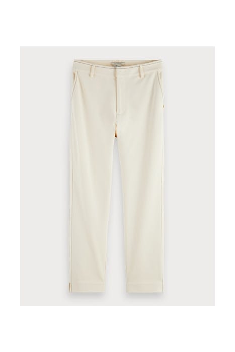 LOWRY' SLIM TAPERED SWEATPANTS WITH CONTRAST STITCHING ECRU 1