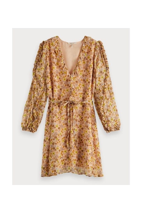 MIXED PRINTED DRESS IN CRINKLED VISCOSE QUALITY COMBO M 1