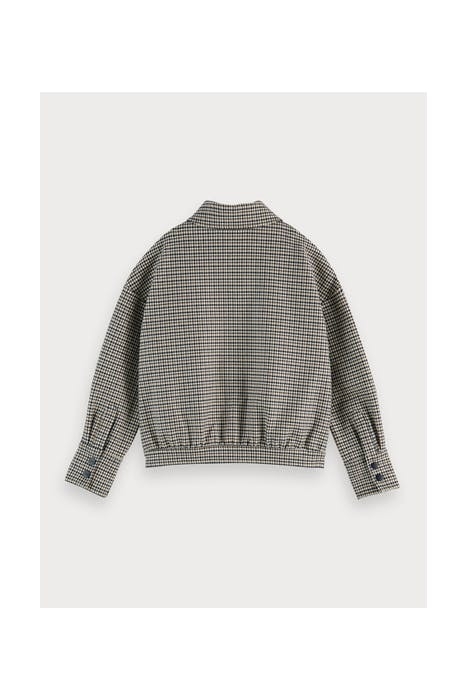 TAILORED HEAVY JERSEY BOXY FIT JACKET IN HOUNDSTOOTH PATTERN 2
