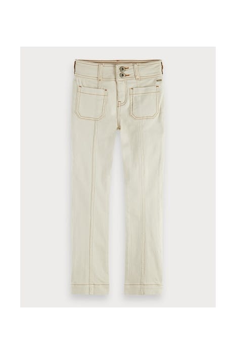 ORGANIC COTTON STRAIGHT FIT PANTS WITH CONTRAST STITCHING OF 1