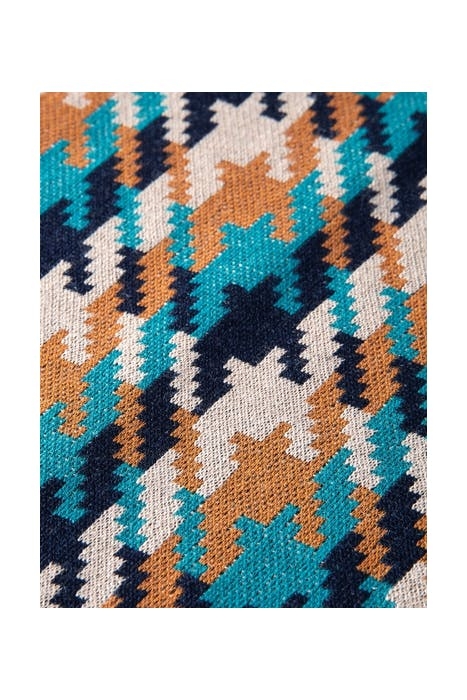 HIGH CREWNECK PULL WITH JACQUARD CHECK PATTERN COMBO B 3