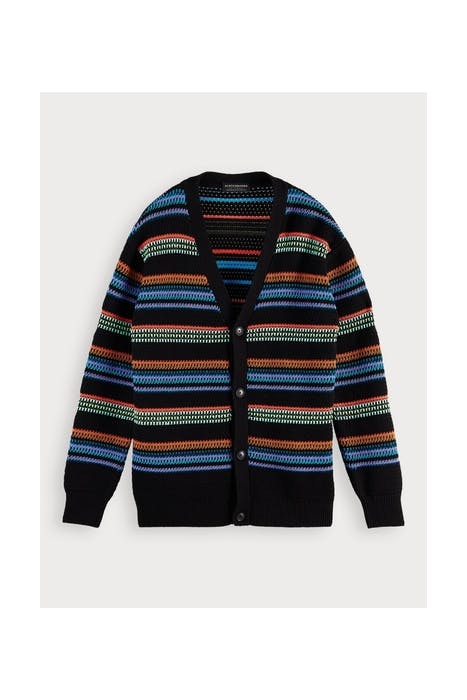 COLOURFUL BEACH CARDIGAN IN SPECIAL STRUCTURED KNIT COMBO A 1